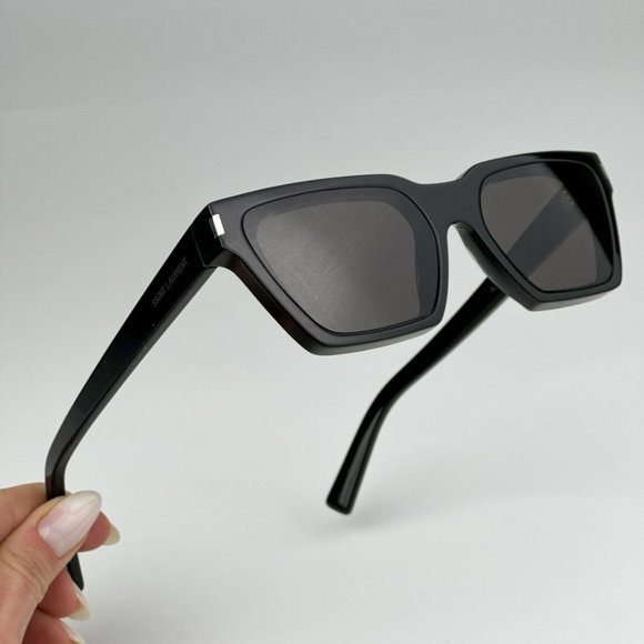 Saint Laurent SL633 CALISTA 001 BRAND NEW Sunglasses Black Cat Eye Unisex - Picture 2 of 14